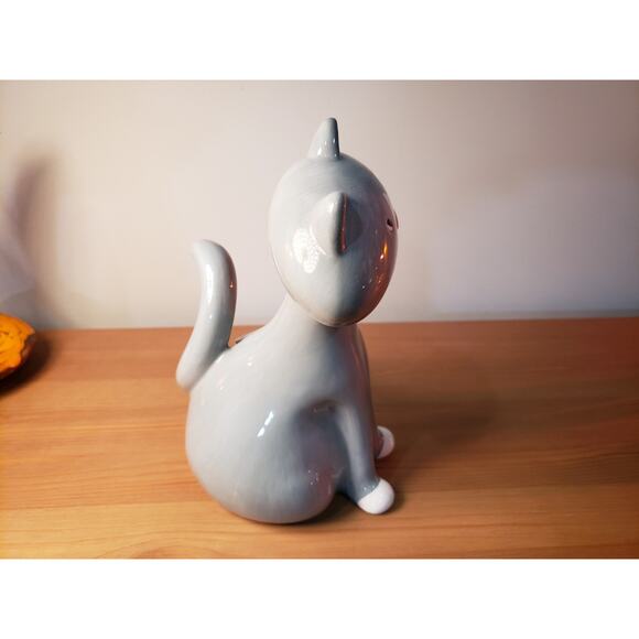 Ceramic Cat Planter Smiling Potted Plants - Picture 3 of 3